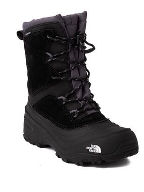 The North Face Youth Alpenglow V Waterproof Black and Grey Winter Boots